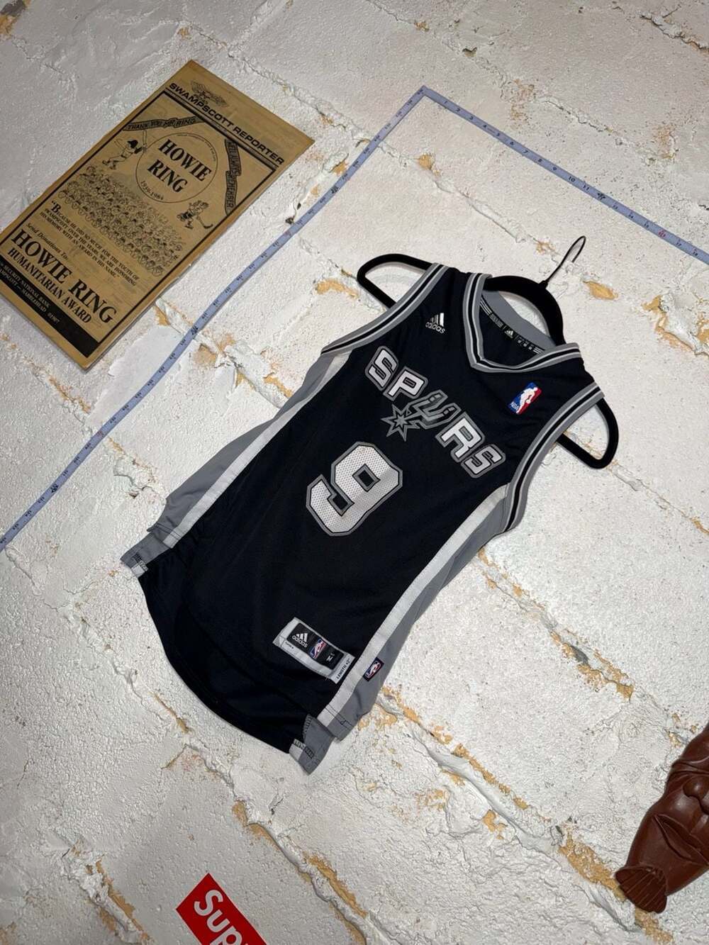 Adidas NBA San Antonio Spurs Tony Parker #9 Youth Medium Jersey Black - Picture 14 of 15